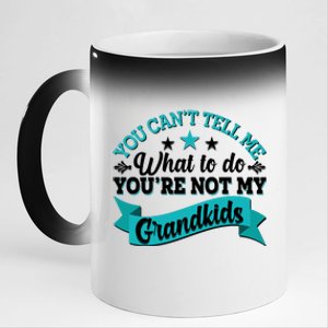 Funny You Can't Tell Me What to do You're Not My Grandkids 11oz Black Color Changing Mug