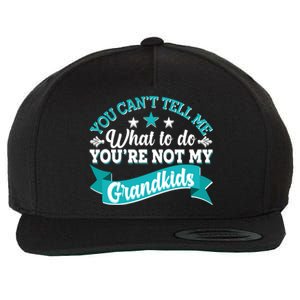 Funny You Can't Tell Me What to do You're Not My Grandkids Wool Snapback Cap