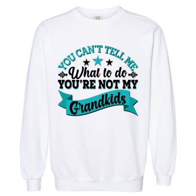 Funny You Can't Tell Me What to do You're Not My Grandkids Garment-Dyed Sweatshirt