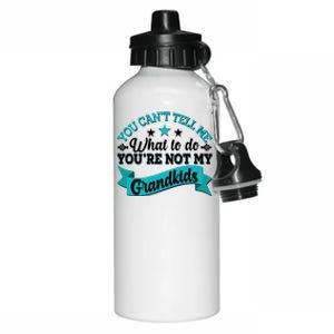 Funny You Can't Tell Me What to do You're Not My Grandkids Aluminum Water Bottle