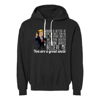 Funny Your A Great Uncle Donald Trump Garment-Dyed Fleece Hoodie