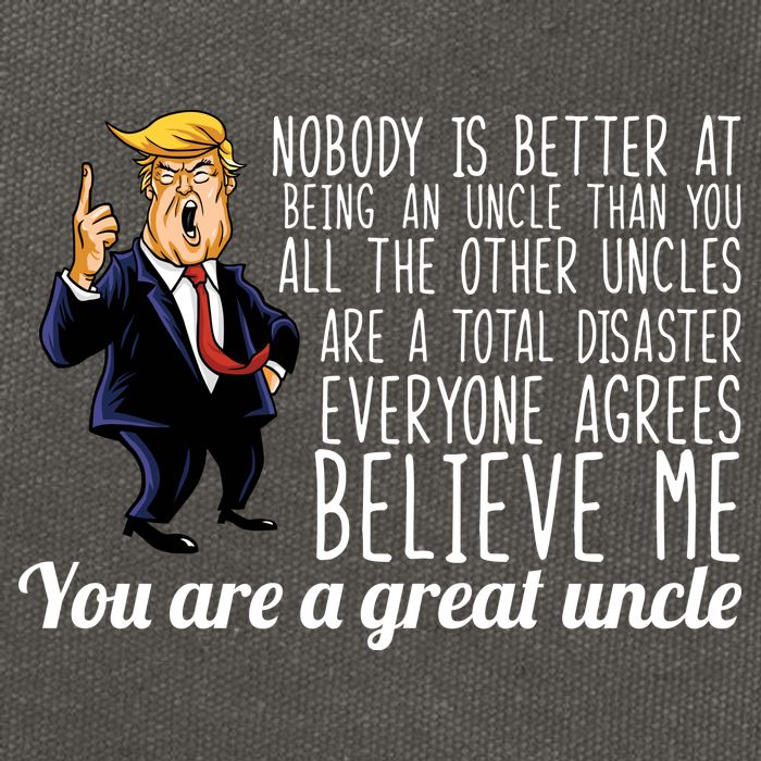 Funny Your A Great Uncle Donald Trump Cotton Canvas Backpack
