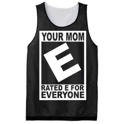 Funny Your Mom Rated E For Everyone Mesh Reversible Basketball Jersey Tank