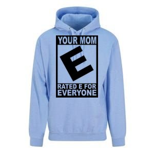 Funny Your Mom Rated E For Everyone Unisex Surf Hoodie