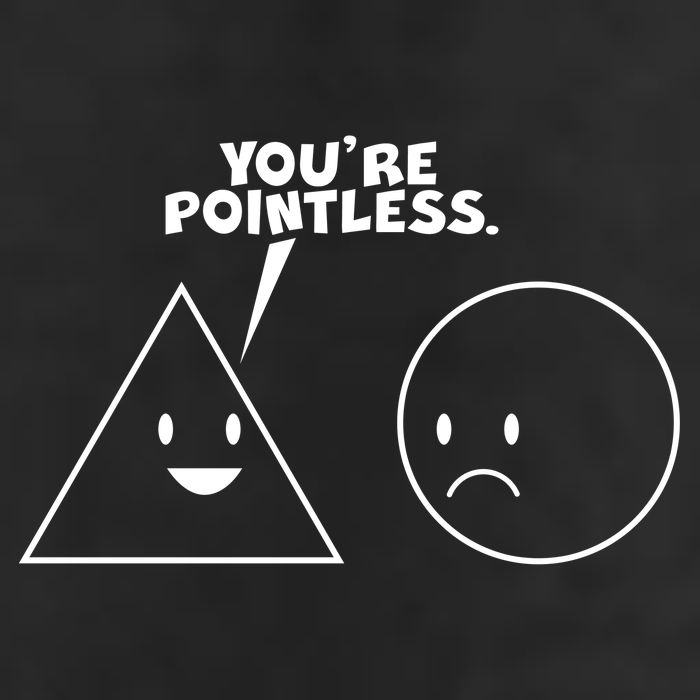 Funny You're Pointless 7 Panel Mesh Trucker Snapback Hat