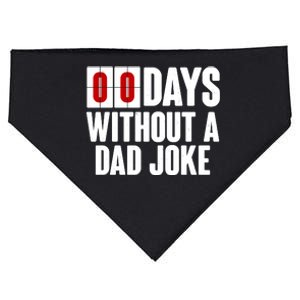 Funny Zero 0 Days Without A Dad Joke USA-Made Doggie Bandana