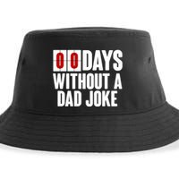 Funny Zero 0 Days Without A Dad Joke Sustainable Bucket Hat