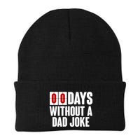 Funny Zero 0 Days Without A Dad Joke Beanie