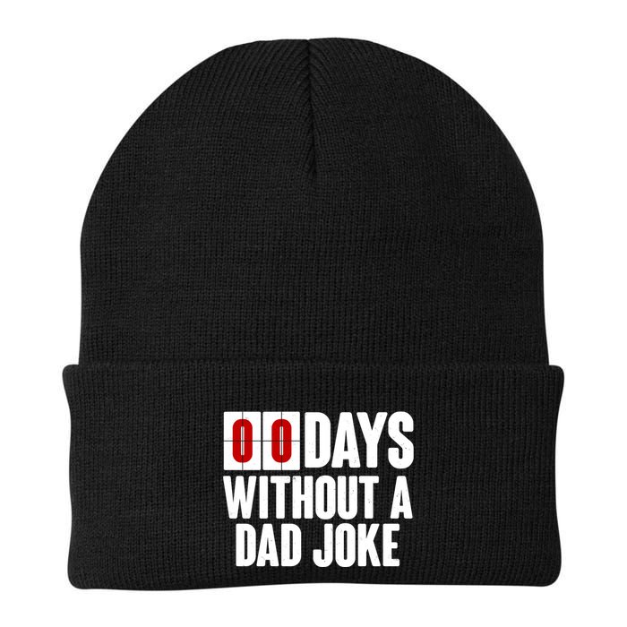 Funny Zero 0 Days Without A Dad Joke Beanie