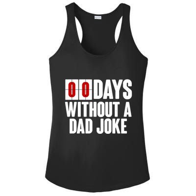 Funny Zero 0 Days Without A Dad Joke Ladies PosiCharge Competitor Racerback Tank
