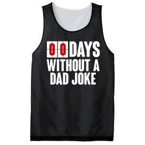 Funny Zero 0 Days Without A Dad Joke Mesh Reversible Basketball Jersey Tank