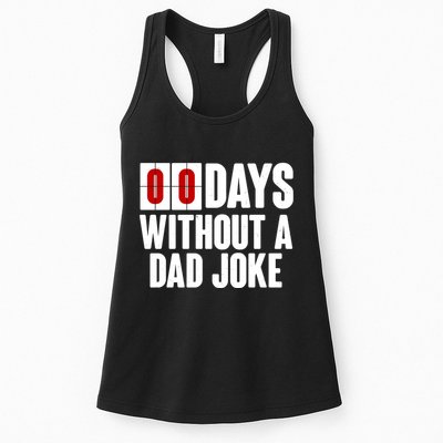 Funny Zero 0 Days Without A Dad Joke Womens Tank Top