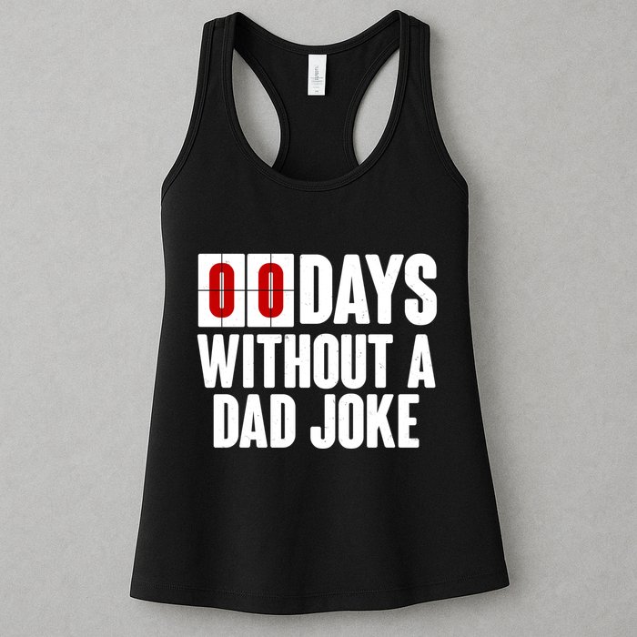Funny Zero 0 Days Without A Dad Joke Womens Tank Top