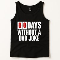 Funny Zero 0 Days Without A Dad Joke Tank Top