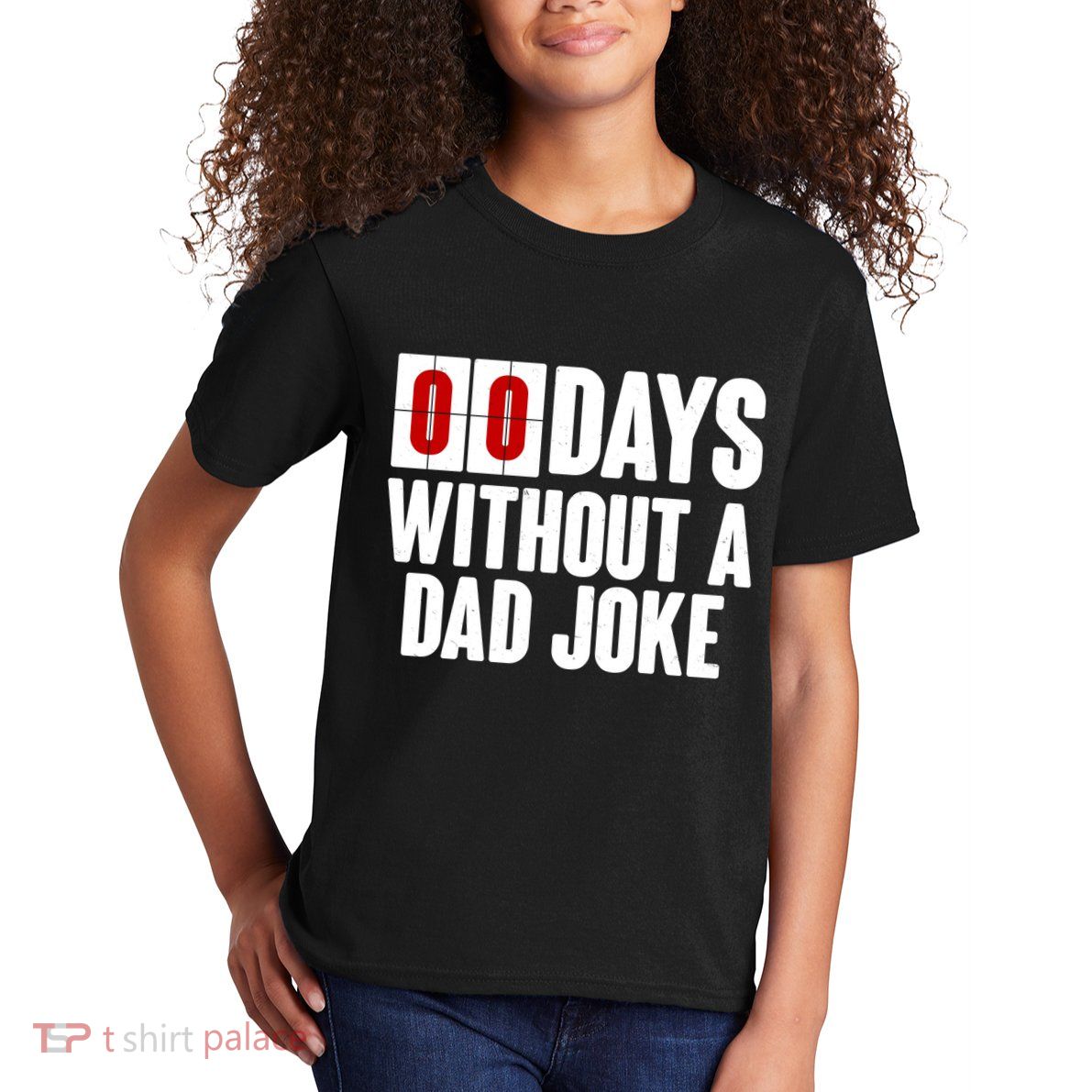Funny Zero 0 Days Without A Dad Joke Kids T-Shirt