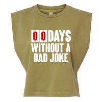Funny Zero 0 Days Without A Dad Joke Garment-Dyed Women's Muscle Tee