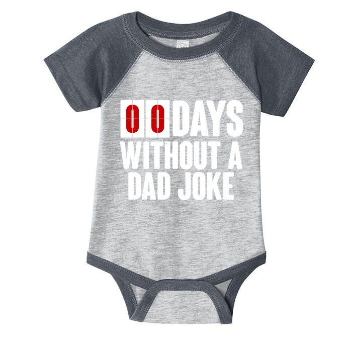 Funny Zero 0 Days Without A Dad Joke Infant Baby Jersey Bodysuit