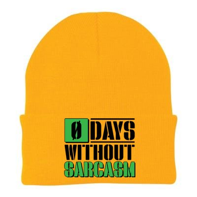 Funny Zero Days Without Sarcasm  Knit Cap Winter Beanie