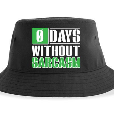 Funny Zero Days Without Sarcasm  Sustainable Bucket Hat
