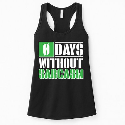 Funny Zero Days Without Sarcasm  Womens Tank Top