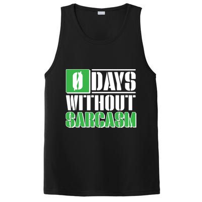Funny Zero Days Without Sarcasm  PosiCharge Competitor Tank