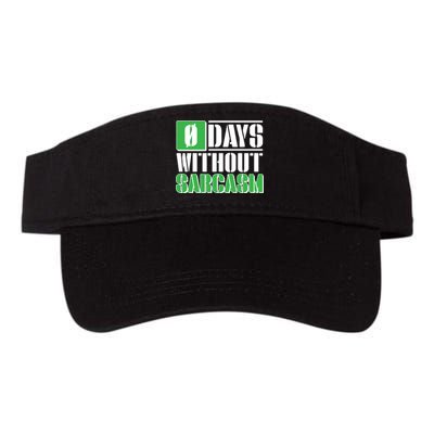 Funny Zero Days Without Sarcasm  Valucap Bio-Washed Visor