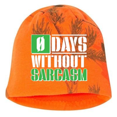 Funny Zero Days Without Sarcasm  Kati - Camo Knit Beanie