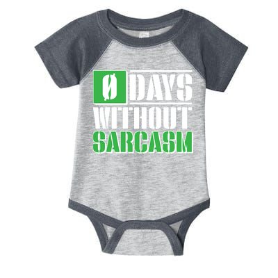 Funny Zero Days Without Sarcasm  Infant Baby Jersey Bodysuit