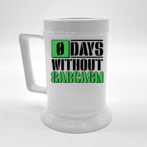 Funny Zero Days Without Sarcasm  Beer Stein