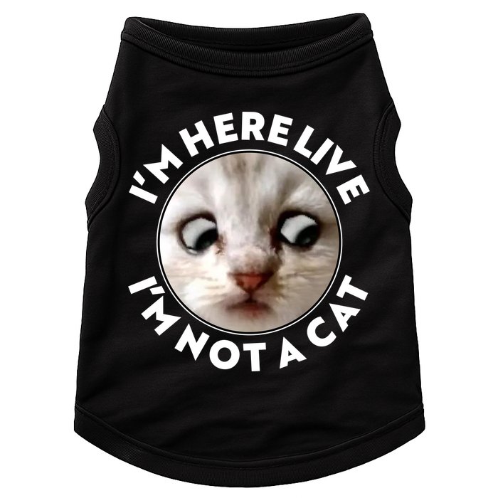 Funny Zoom Lawyer Cat Meme I'm Here Live I'm Not A Cat Doggie Tank