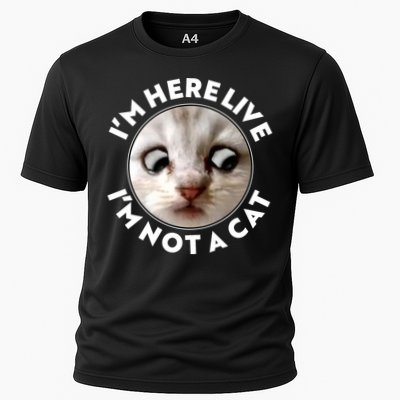 Funny Zoom Lawyer Cat Meme I'm Here Live I'm Not A Cat Performance Shirt
