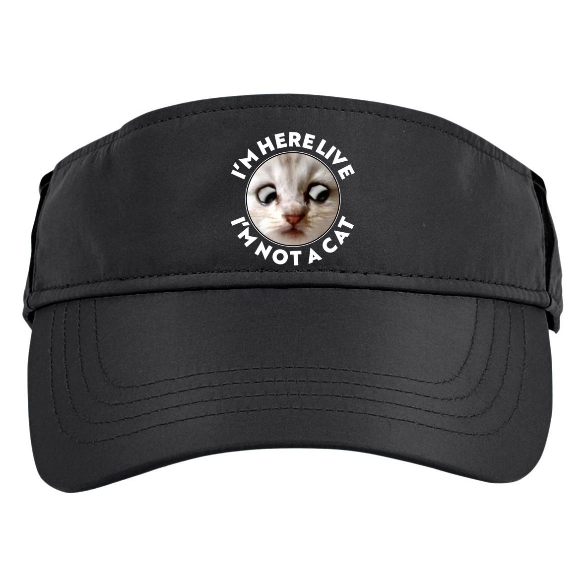 Funny Zoom Lawyer Cat Meme I'm Here Live I'm Not A Cat Adult Drive Performance Visor