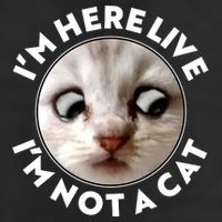 Funny Zoom Lawyer Cat Meme I'm Here Live I'm Not A Cat Golf Towel