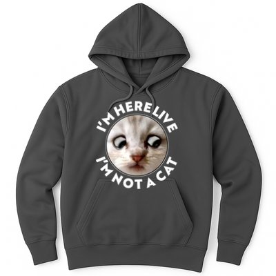 Funny Zoom Lawyer Cat Meme I'm Here Live I'm Not A Cat Hoodie