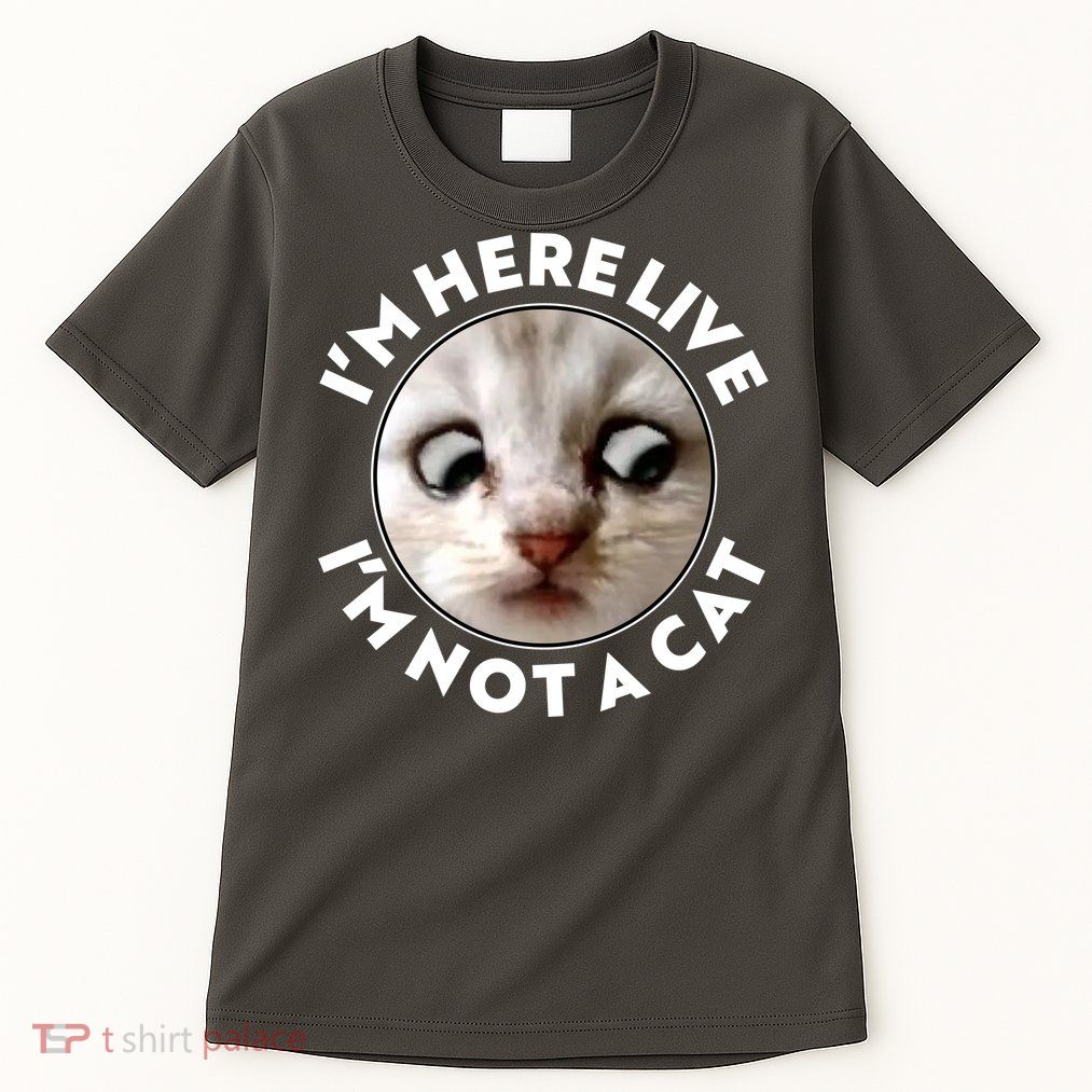Funny Zoom Lawyer Cat Meme I'm Here Live I'm Not A Cat Tall T-Shirt