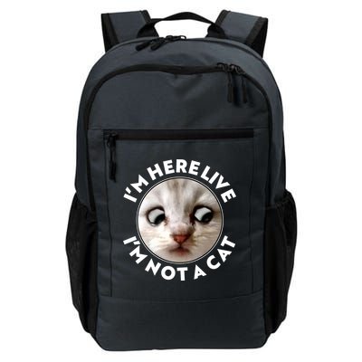 Funny Zoom Lawyer Cat Meme I'm Here Live I'm Not A Cat Backpack