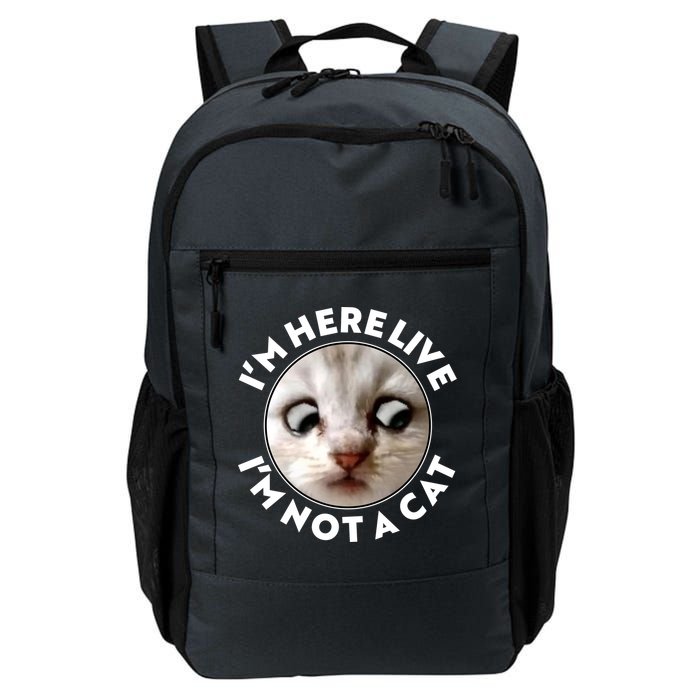 Funny Zoom Lawyer Cat Meme I'm Here Live I'm Not A Cat Backpack