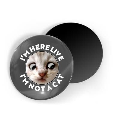 Funny Zoom Lawyer Cat Meme I'm Here Live I'm Not A Cat Magnet