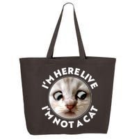 Funny Zoom Lawyer Cat Meme I'm Here Live I'm Not A Cat 25L Jumbo Tote