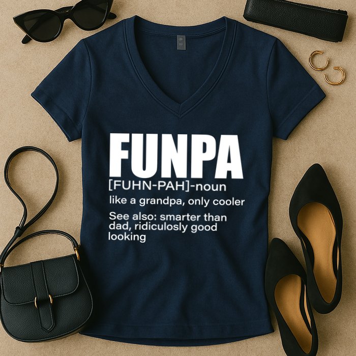 Funpa Definition  Women's V-Neck T-Shirt