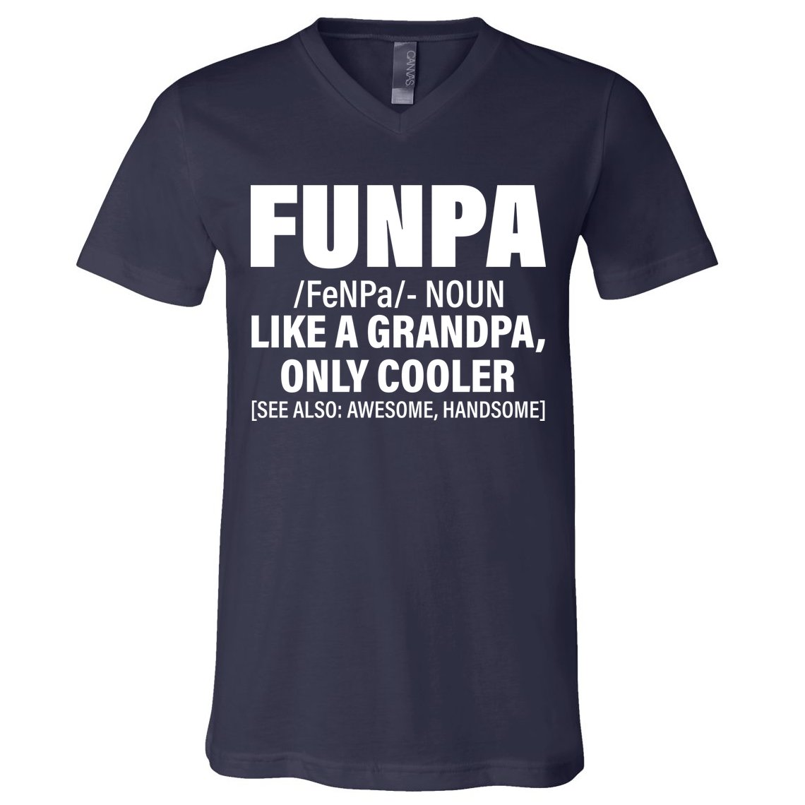 Funpa Like A Grandpa Only Cooler V-Neck T-Shirt