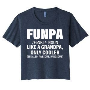 Funpa Like A Grandpa Only Cooler Women's Crop Top Tee