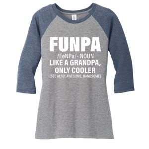 Funpa Like A Grandpa Only Cooler Women's Tri-Blend 3/4-Sleeve Raglan Shirt