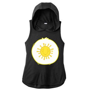 Funshine Bear Halloween Costume Ladies PosiCharge Tri-Blend Wicking Draft Hoodie Tank