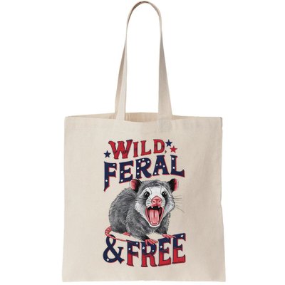 Funny Unhinged Opossum Wild Feral & Free Possum 4th Of July Bag