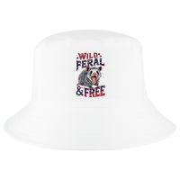 Funny Unhinged Opossum Wild Feral & Free Possum 4th Of July Cool Comfort Performance Bucket Hat
