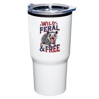 Funny Unhinged Opossum Wild Feral & Free Possum 4th Of July Tumbler