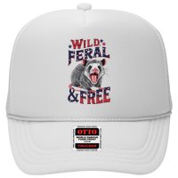Funny Unhinged Opossum Wild Feral & Free Possum 4th Of July Hat