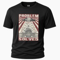 Funny UFO Problem Solved Political Humor Sarcastic Performance Shirt