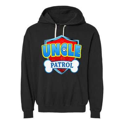 Funny Uncle Patrol Dog Mom Dad Garment-Dyed Fleece Hoodie